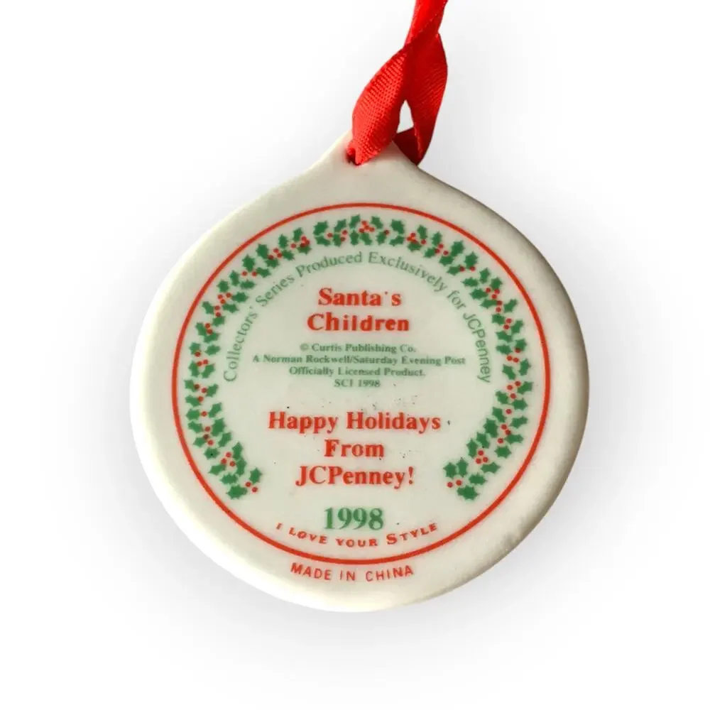 JCPenney 1998 Santa ornament, Christmas ornament
